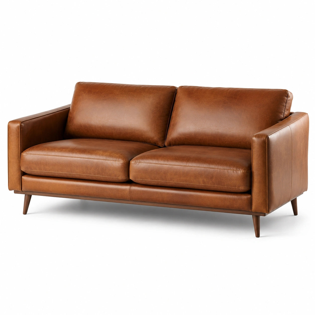 Ledersofa Braun 210x95x86 cm