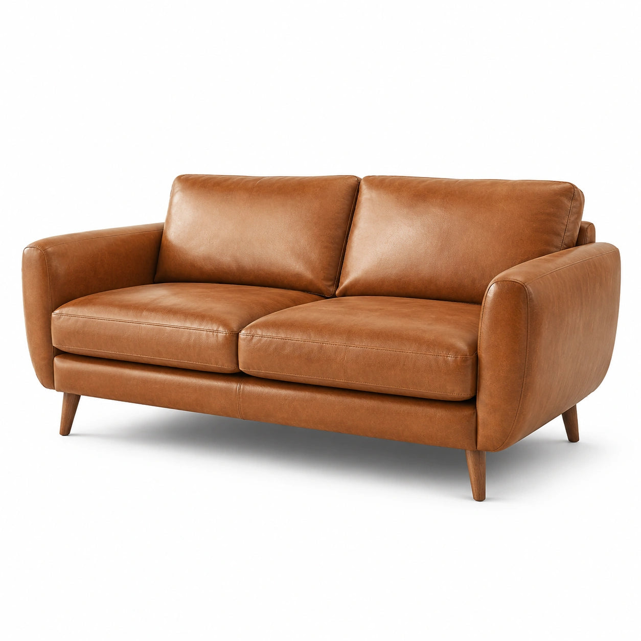 2-Sitzer Sofa Leder Braun 150x90x85cm