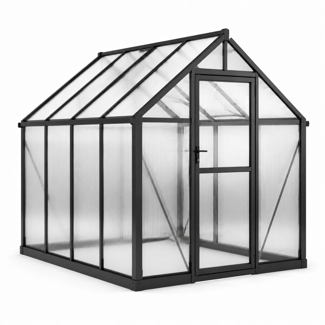 Gewächshaus Aluminium Polycarbonat 250x200x200 cm