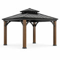 Holz Pavillon mit Stahldach 350x350x300cm