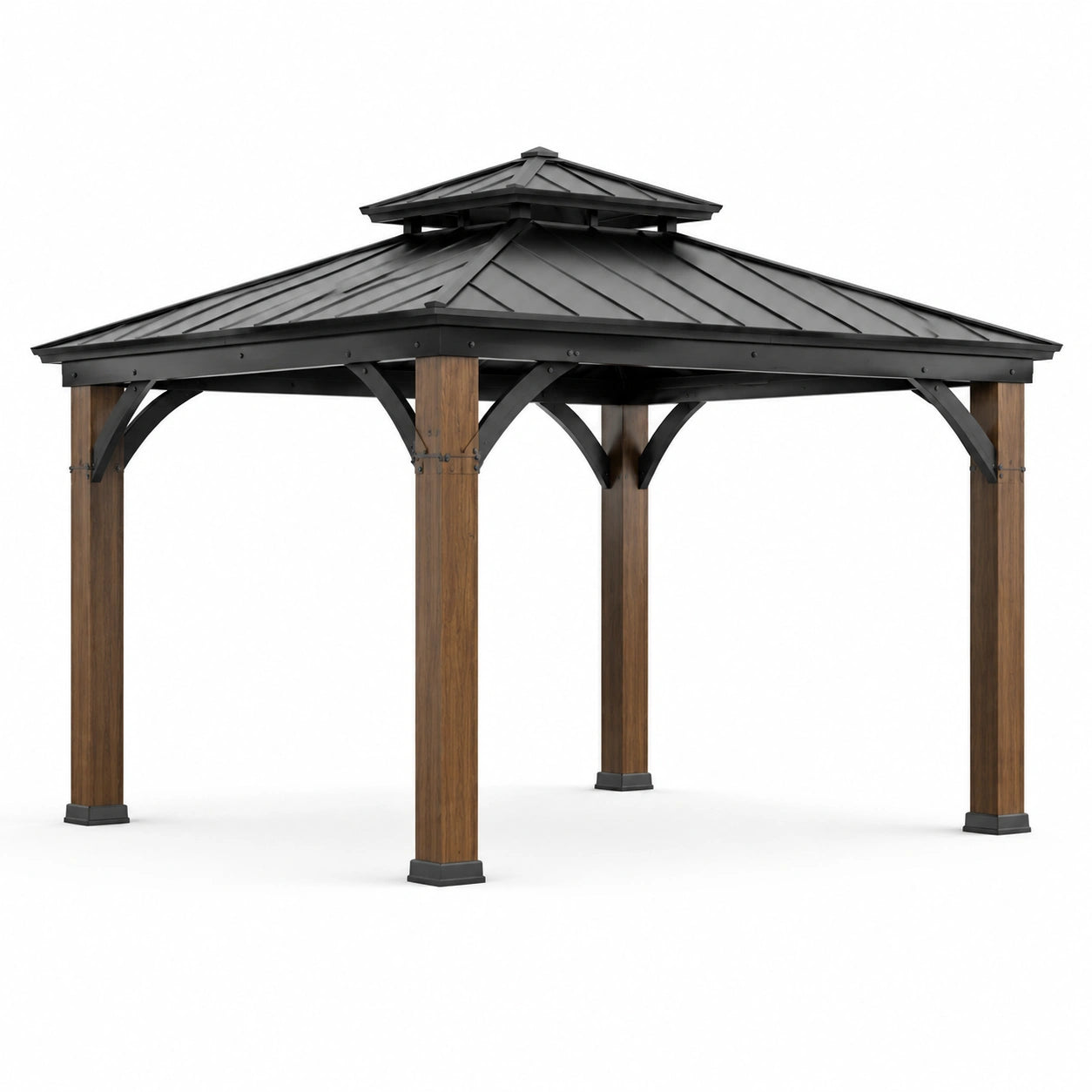 Holz Pavillon mit Stahldach 350x350x300cm