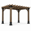 Pergola aus Kiefernholz mit Metallakzenten 300x300x250 cm