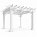 Garten-Pergola Weiß PVC 300x300x240 cm