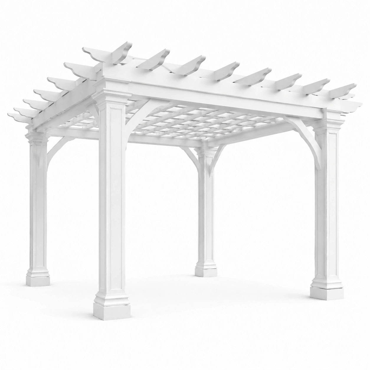 Garten-Pergola Weiß PVC 300x300x240 cm