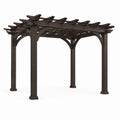 Dunkelbraune Holzpergola 300x300x240 cm